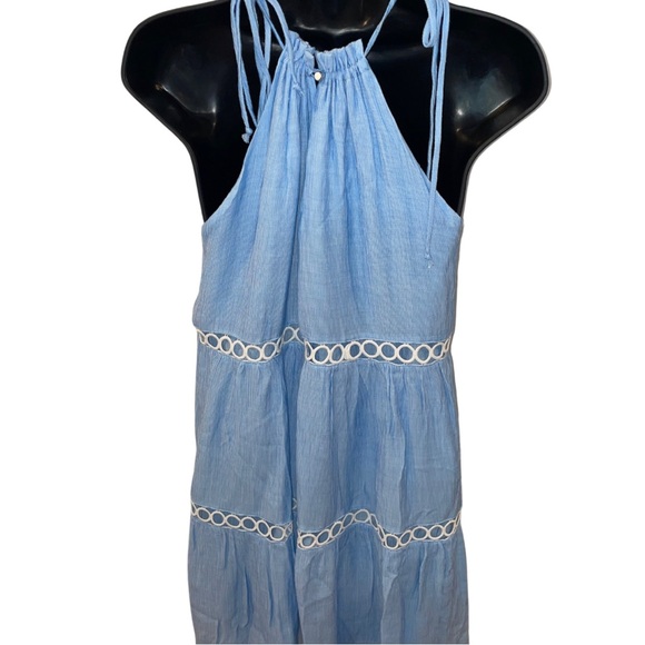 Blue and white halter swing dress - size M - Picture 2 of 4